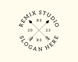 Hipster Fashion Arrow Studio logo design