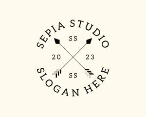 Hipster Fashion Arrow Studio logo design