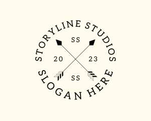 Hipster Fashion Arrow Studio logo design