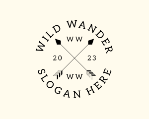 Hipster Fashion Arrow Studio logo design