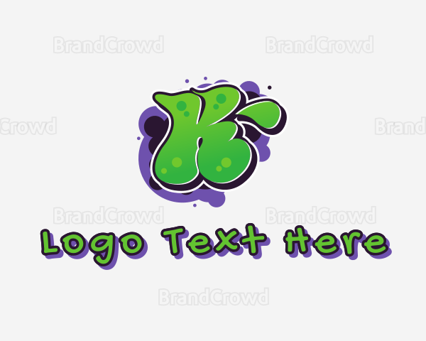 Street Graffiti Letter K Logo