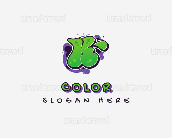 Doodle Graffiti Letter K Logo