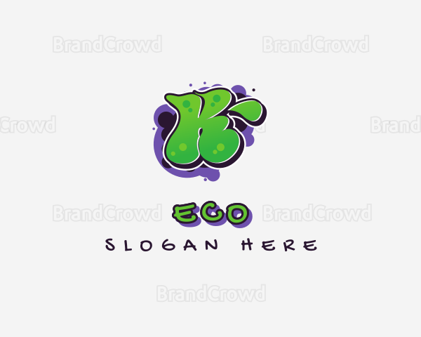 Doodle Graffiti Letter K Logo