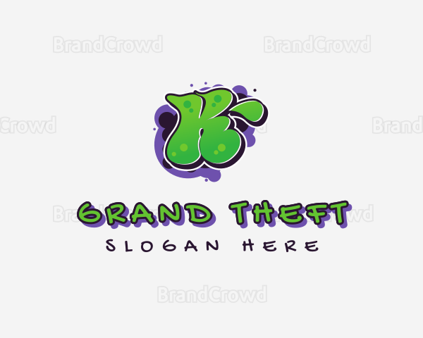 Doodle Graffiti Letter K Logo
