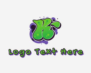 Tattoo Artist - Street Graffiti Letter K logo design