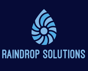 Raindrop - Distilled Water Drop logo design