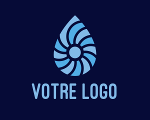 Rain - Distilled Water Drop logo design