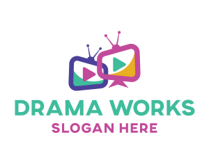 Drama - Colorful Media Television logo design