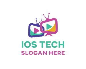 Ios - Colorful Media Television logo design