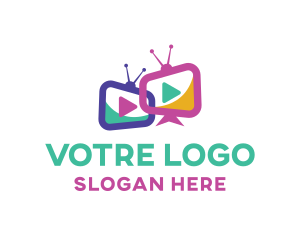 Smartphone - Colorful Media Television logo design
