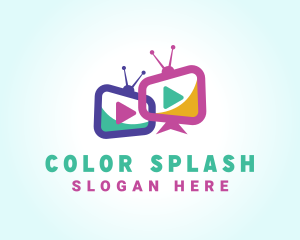 Colorful Media Television Channel logo design