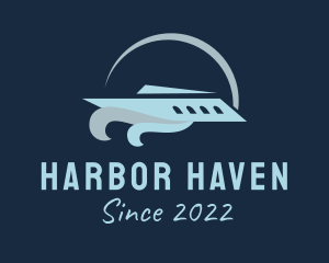 Marine Sail Boat Transport  logo design