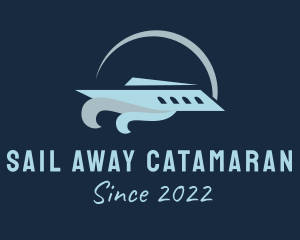 Marine Sail Boat Transport  logo design