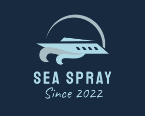 Marine Sail Boat Transport  logo design