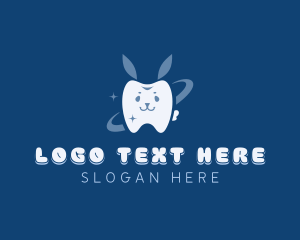 Dentist - Bunny Ears Tooth logo design