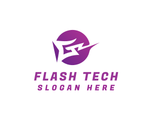 Flash - G Flash Circle logo design