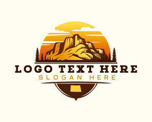 Map - North Dakota Mountain Scenery logo design