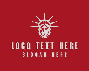 New York - Political Liberty Statue logo design