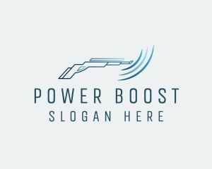 Blue Power Washer logo design