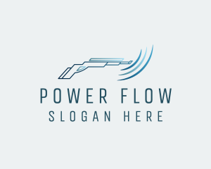 Blue Power Washer logo design