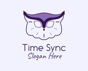 Owl Arrow Clock logo design