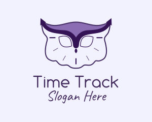 Owl Arrow Clock logo design