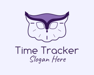 Owl Arrow Clock logo design