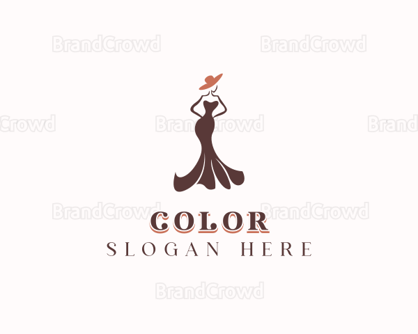 Dress Fashion Model Boutique Logo