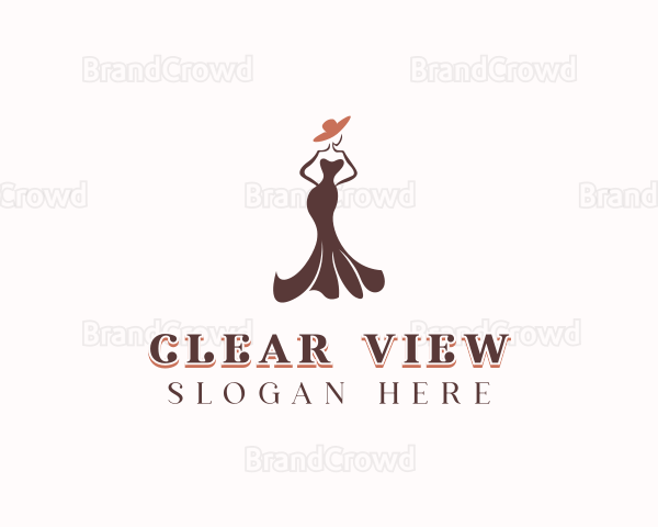 Woman Fashionista Gown Logo