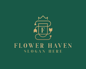 Elegant Flower Crown logo design