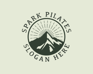 Hiking Mountain Peak Logo