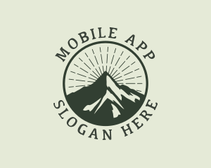 Hiking Mountain Peak Logo