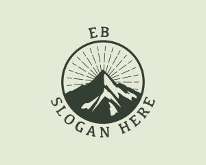 Destination - Hiking Mountain Peak logo design