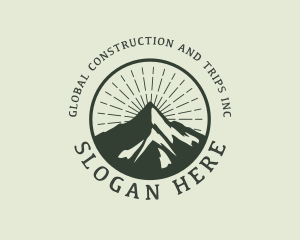 Travel - Hiking Mountain Peak logo design