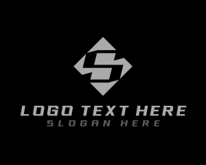 Diamond - Modern Industrial Letter S logo design