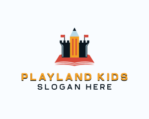 Pencil Castle Kindergarten logo design