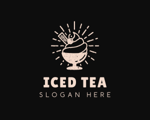 Retro Ice Cream Sundae logo design