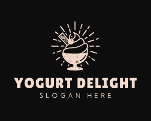 Yogurt - Retro Ice Cream Sundae logo design