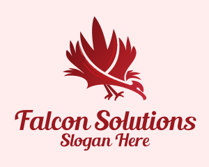 Red Maple Eagle  logo design