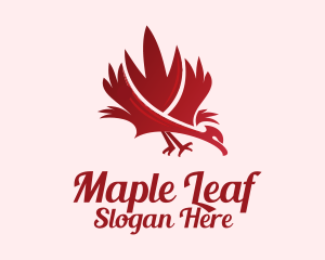 Red Maple Eagle  logo design