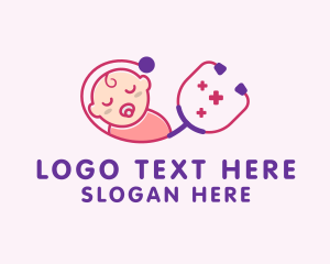 Pediatric Nurse - Newborn Baby Pediatrician logo design