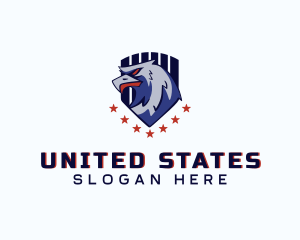 Stars Eagle Shield logo design