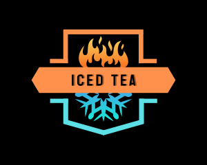 Ice Fire Season Temperature logo design