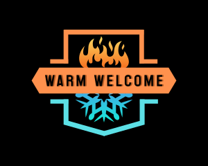 Ice Fire Season Temperature logo design