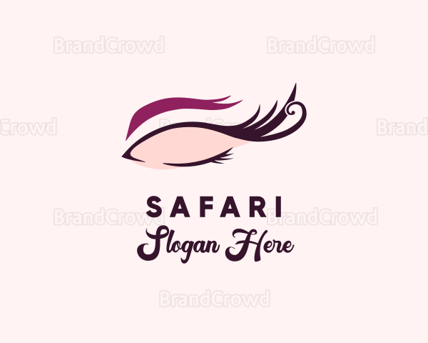 Aesthetic Woman Eyelash Logo