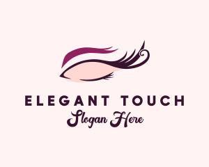 Aesthetic Woman Eyelash logo design