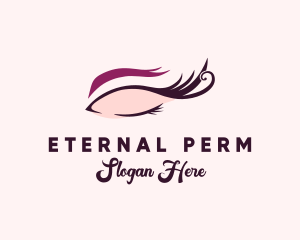 Aesthetic Woman Eyelash logo design