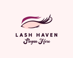 Aesthetic Woman Eyelash logo design