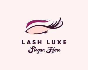 Aesthetic Woman Eyelash logo design