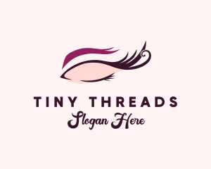 Aesthetic Woman Eyelash logo design